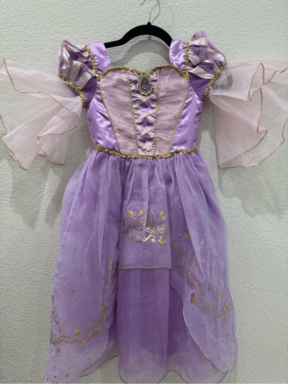 Disney Parks Tangled Rapunzel Princess Costume Dress Girls 5/6 Purple Halloween - Picture 2 of 9